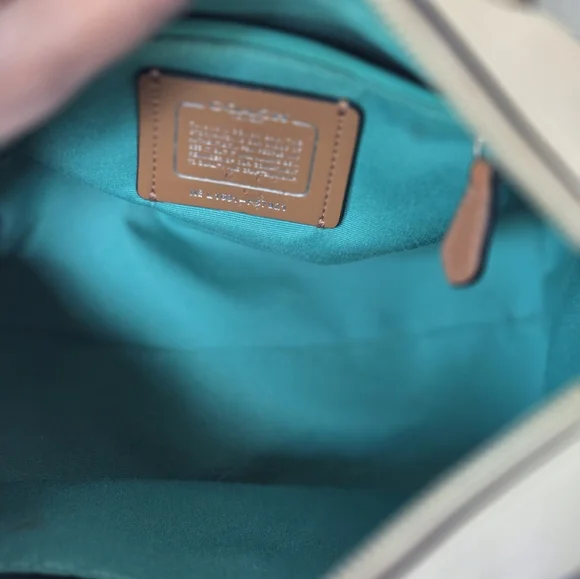 Blue and White Floral Coach Satchel - Picture 11 of 11